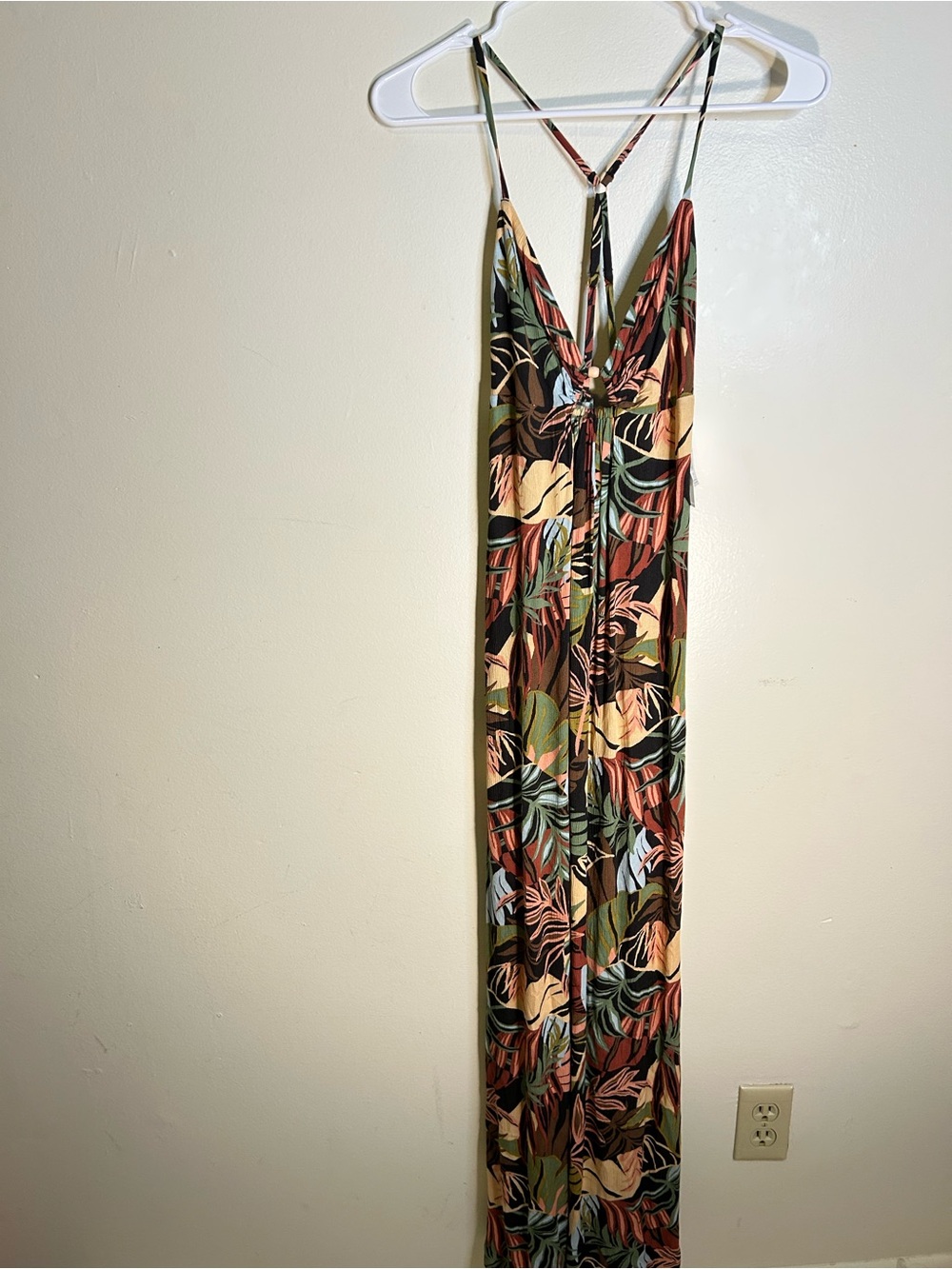 Volcom Women’s Floral Tropical V-Neck Sleeveless Maxi Dress XS Multicolor